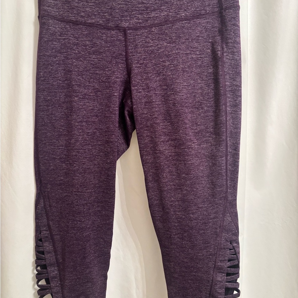Athleta Purple Leggings with Side Cutouts